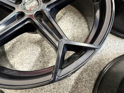 2005-2023 Ford Mustang Niche Arrow Black Wheels Set of 3 20x9"