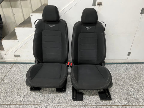 2015-2017 Ford Mustang GT Black Cloth Seats Coupe Front Power Seats