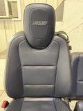 2010-2015 Chevy Camaro SS Black/Blue Leather Seats Front & Rear Coupe