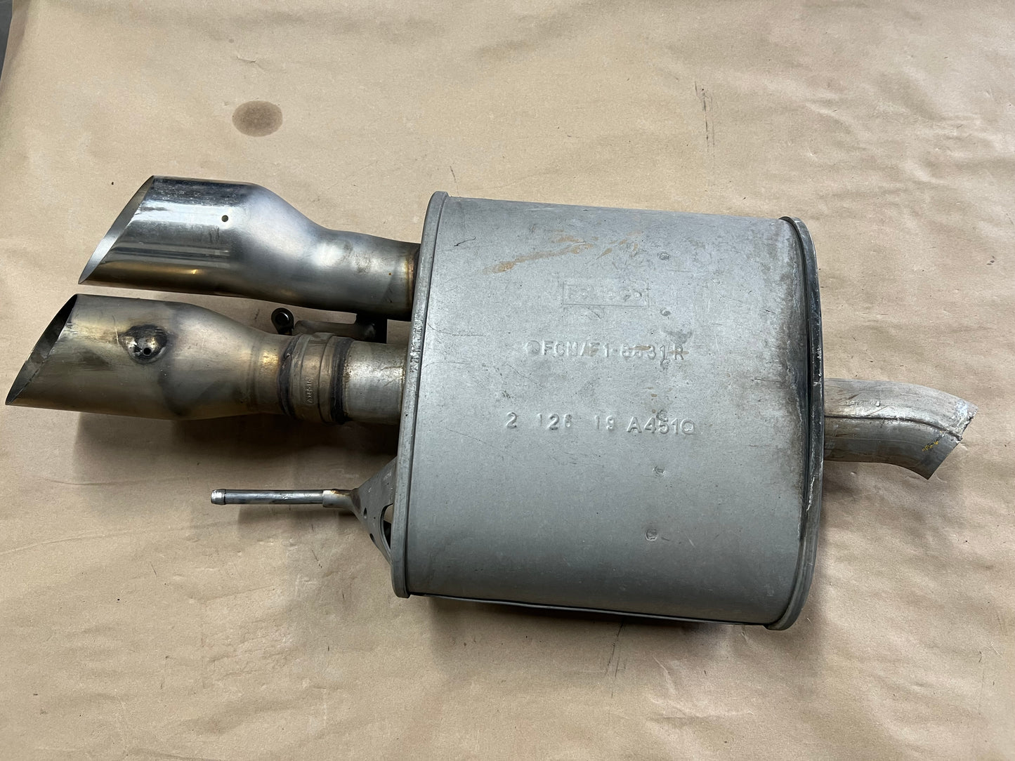 2018-2023 Mustang GT RH Passenger side Active Exhaust Muffler Quad Tip