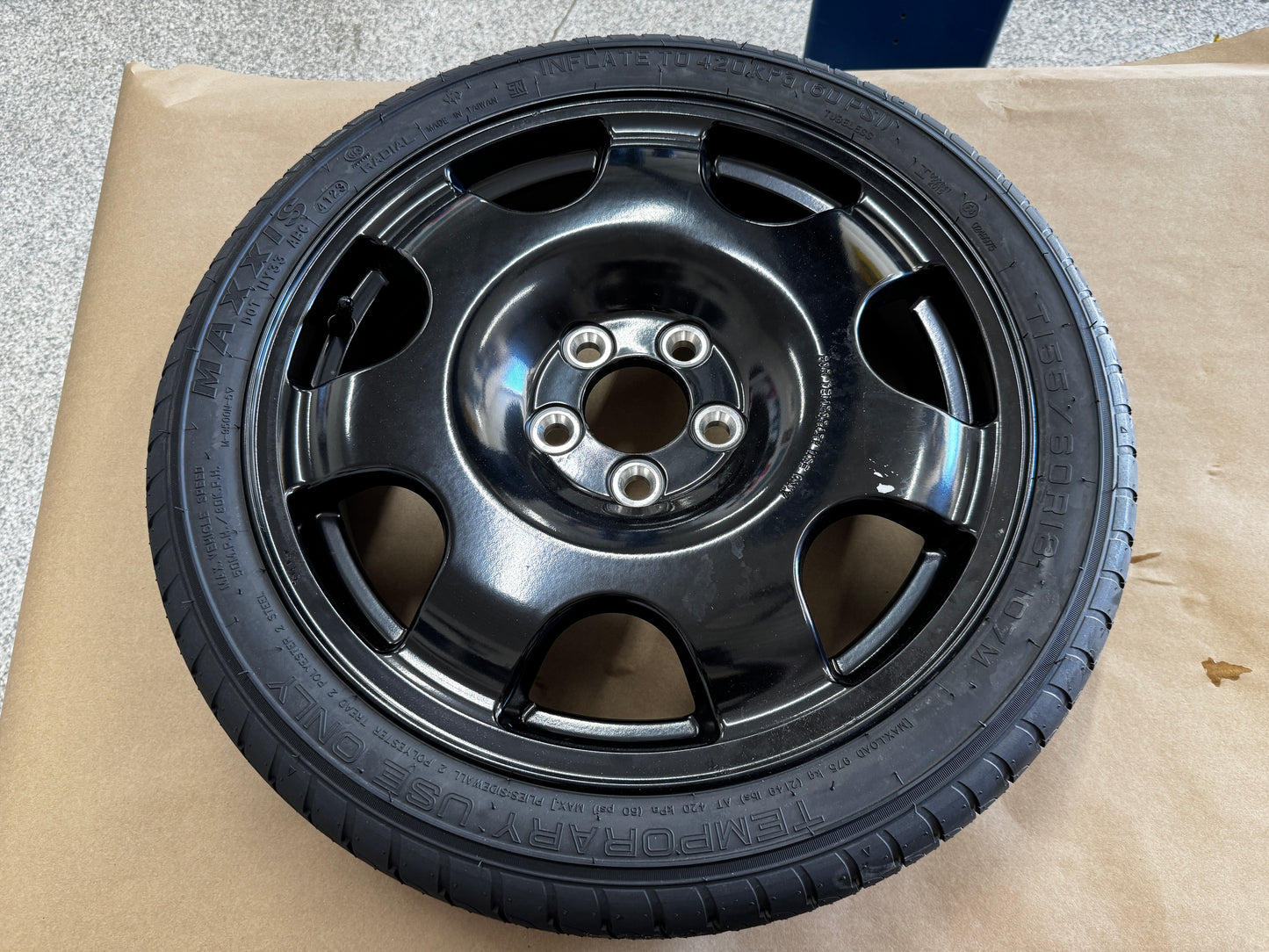 2015-2026 Ford Mustang GT Spare Tire 155/60/18 "Black" - OEM