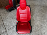 2010-2015 Chevy Camaro SS Black Orange Leather Seats Front & Rear Coupe - OEM