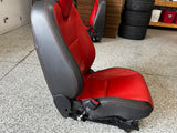 2010-2015 Chevy Camaro SS Black Orange Leather Seats Front & Rear Coupe - OEM