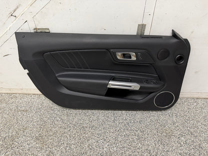 2018-2023 Ford Mustang GT LH Driver Leather Insert Door Panel Grey Stitching