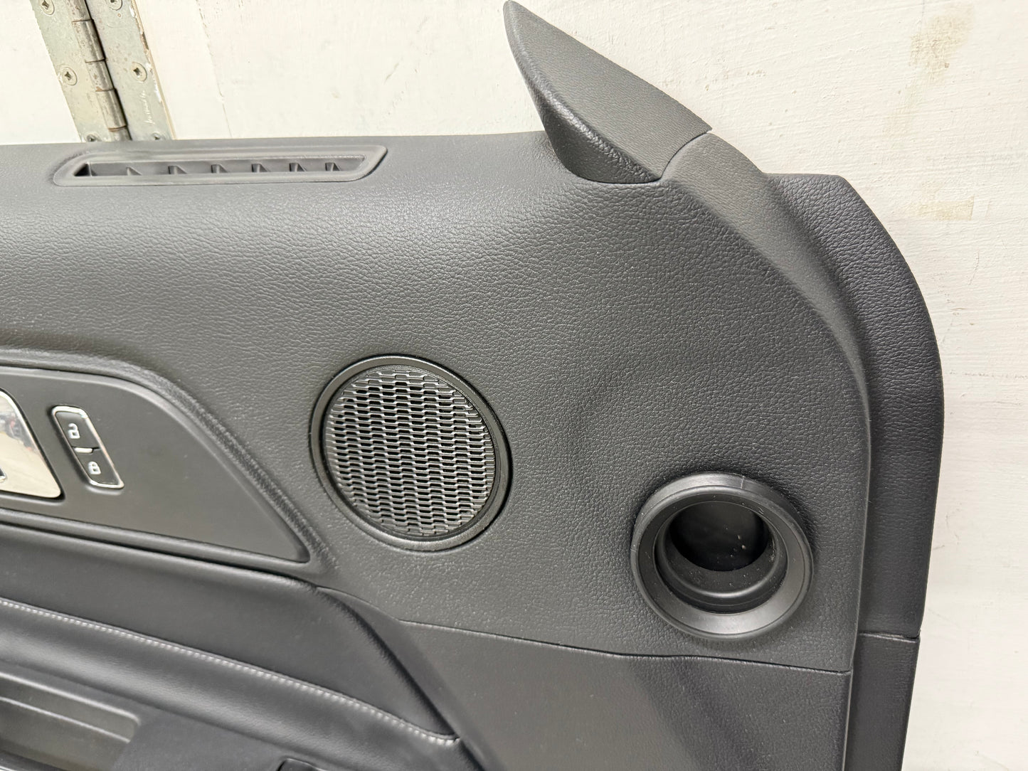 2018-2023 Ford Mustang GT LH Driver Leather Insert Door Panel Grey Stitching