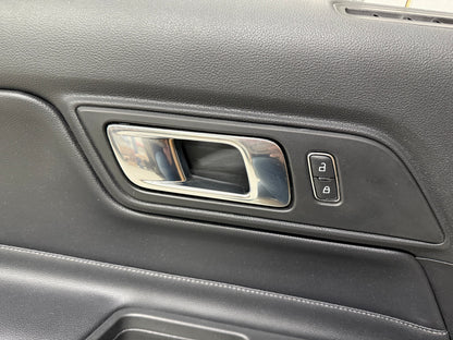 2018-2023 Ford Mustang GT LH Driver Leather Insert Door Panel Grey Stitching