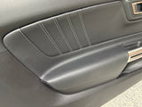 2018-2023 Ford Mustang GT LH Driver Leather Insert Door Panel Grey Stitching
