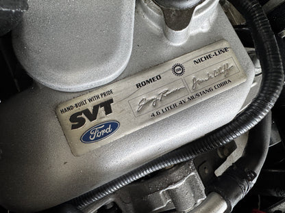 2003 Mustang Cobra SVT KB Supercharged 4.6 DOHC Engine Drivetrain T 56 20k Miles