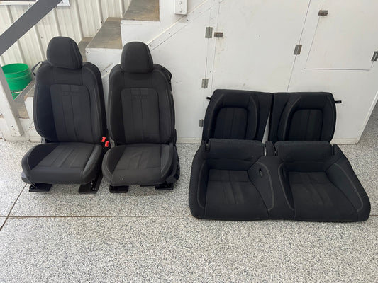 2018-2023 Ford Mustang GT Black Cloth Seats Coupe Front Rear Power Seats