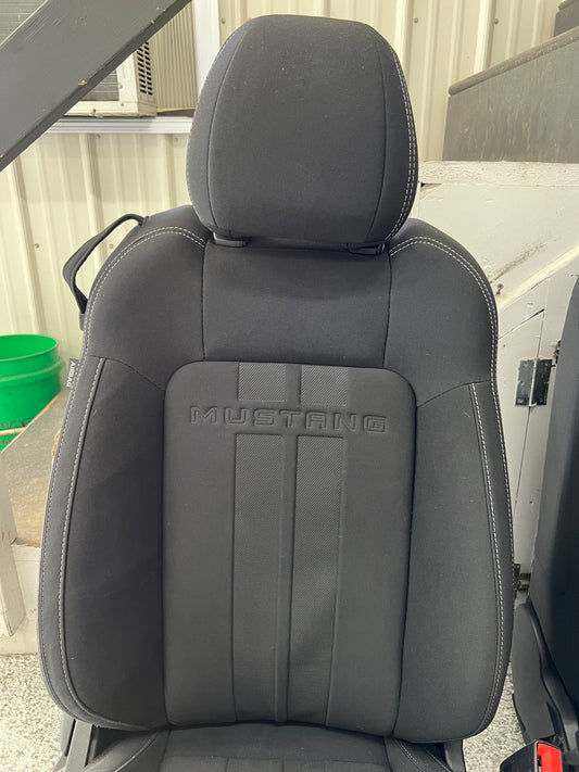 2018-2023 Ford Mustang GT Black Cloth Seats Coupe Front Rear Power Seats