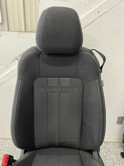 2018-2023 Ford Mustang GT Black Cloth Seats Coupe Front Rear Power Seats