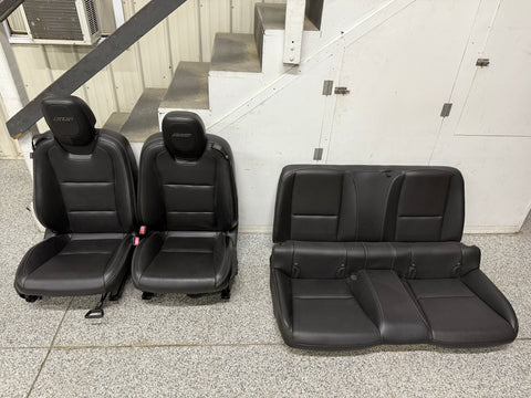 2010-2015 Chevy Camaro SS Black Leather Seats Front & Rear Coupe