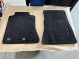 2015-2023 Ford Mustang California Special Front Floor Mats Carpet "Red Stitch"