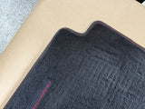 2015-2023 Ford Mustang California Special Front Floor Mats Carpet "Red Stitch"