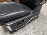 2023-2025 F-250 F-350 Super Duty Front Rear Black Leather Seats Crew Cab