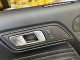 2019 Ford Mustang Bullitt LH Driver Leather Insert Door Panel Green Stitching