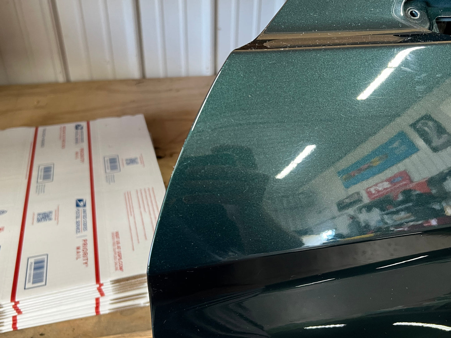 2015-2021 Ford Mustang GT GT500 LH Driver Side Door Complete w/Glass Green B5