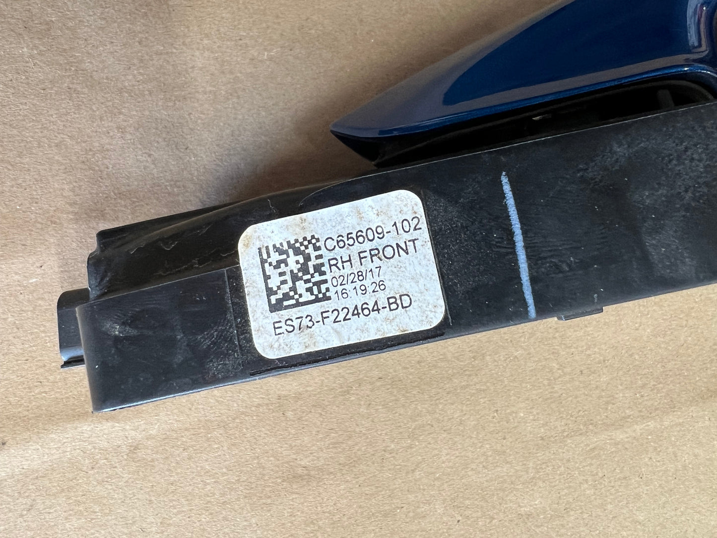 2015-2021 Ford Mustang RH Passenger Side Door Handle Blue
