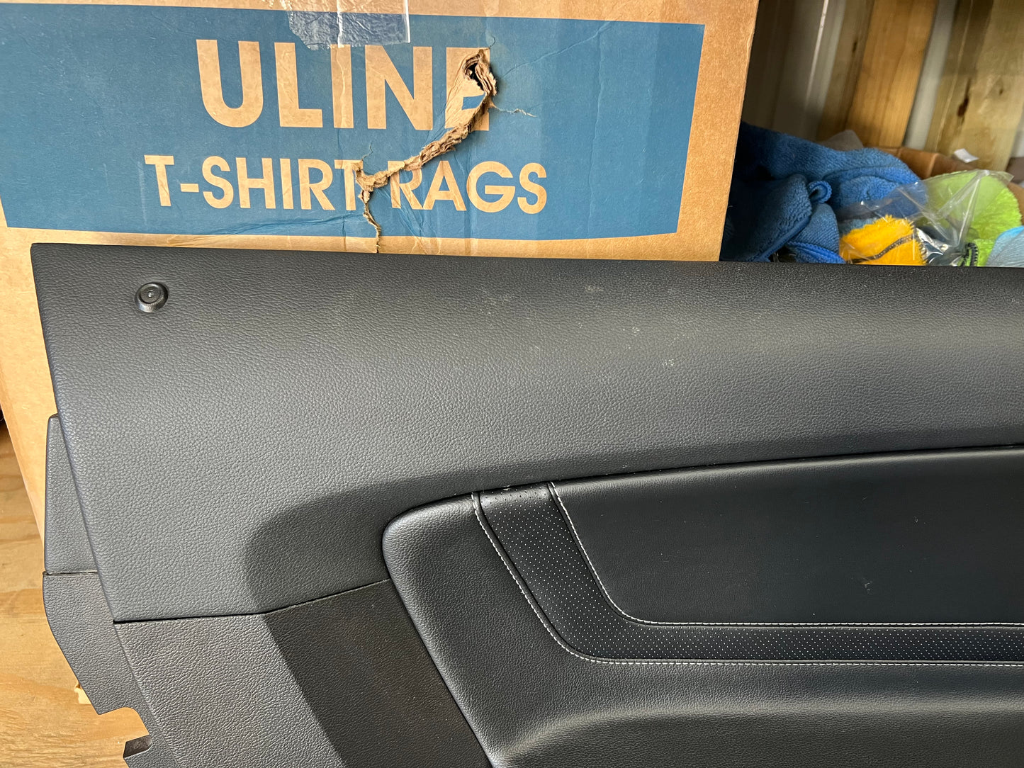 2018-2023 Mustang GT V6 EcoBoost LH RH Premium Leather Insert Door Panels Pair