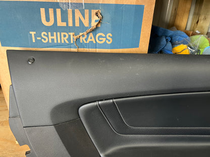 2018-2023 Mustang GT V6 EcoBoost LH RH Premium Leather Insert Door Panels Pair