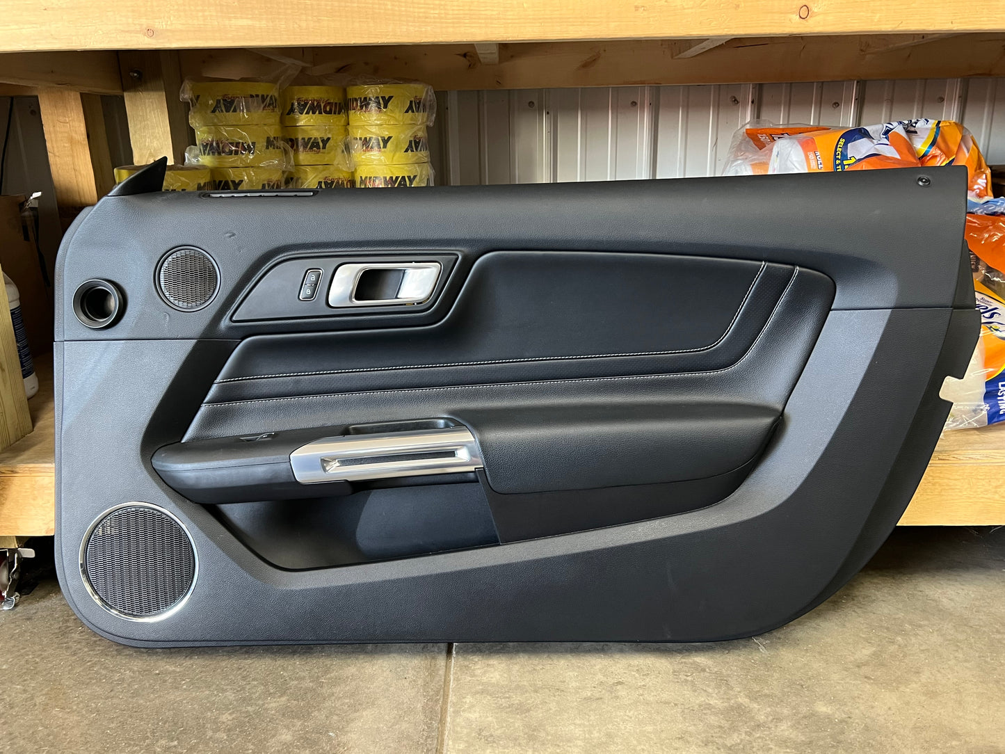 2018-2023 Mustang GT V6 EcoBoost LH RH Premium Leather Insert Door Panels Pair