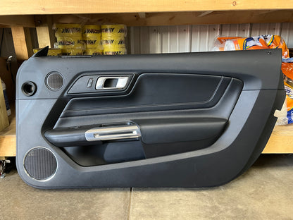 2018-2023 Mustang GT V6 EcoBoost LH RH Premium Leather Insert Door Panels Pair