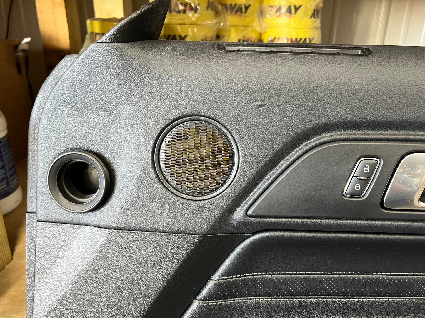 2018-2023 Mustang GT V6 EcoBoost LH RH Premium Leather Insert Door Panels Pair