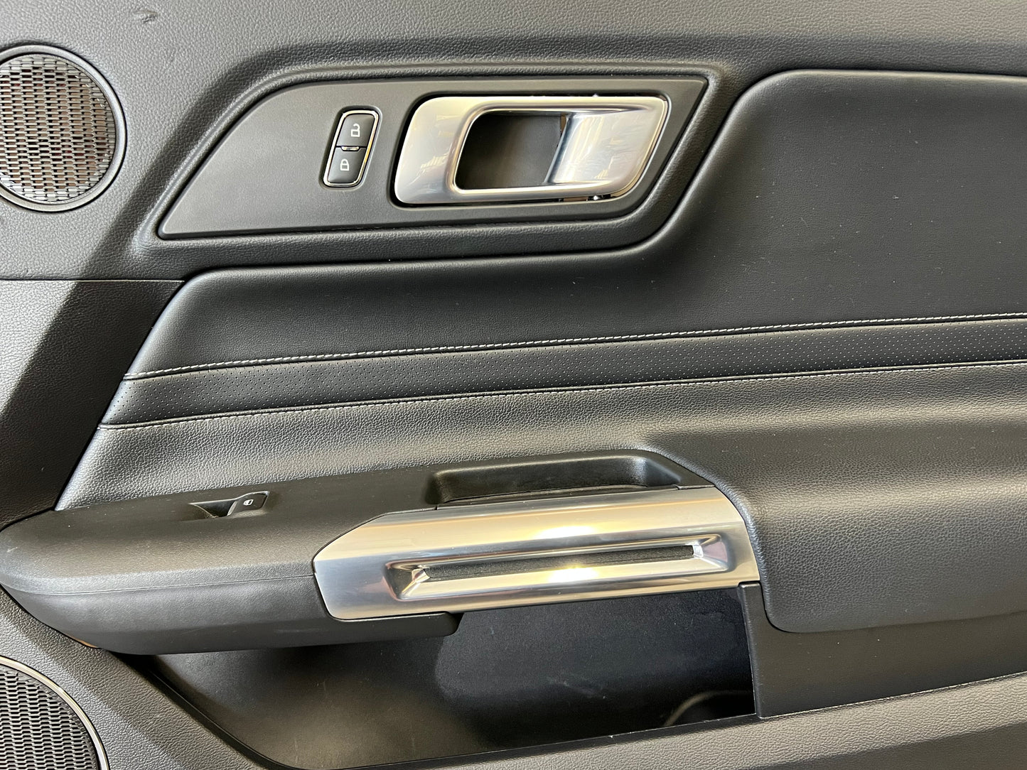 2018-2023 Mustang GT V6 EcoBoost LH RH Premium Leather Insert Door Panels Pair
