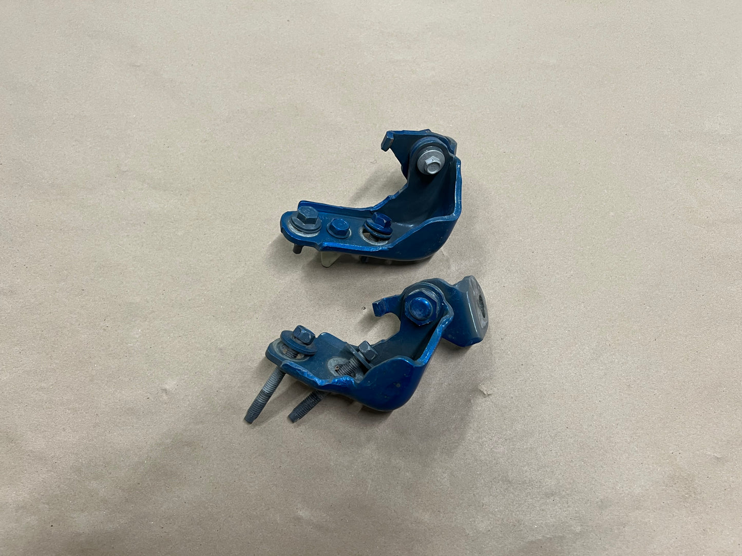 2015-2021 Mustang GT GT500 GT350 Door Hinges LH Driver Upper Lower "Blue" E7